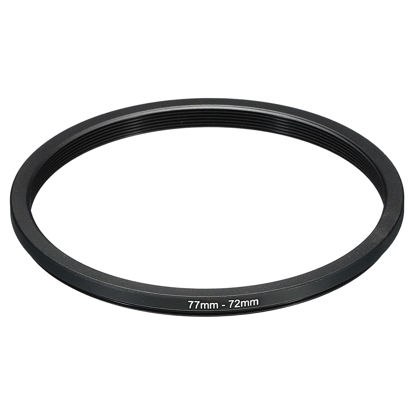 Picture of PATIKIL 77mm-72mm Metal Step Down Ring, Camera Lens Filter Adapter Ring Aluminum Filter Adapter Ring for Camera Lenses Hood, Black