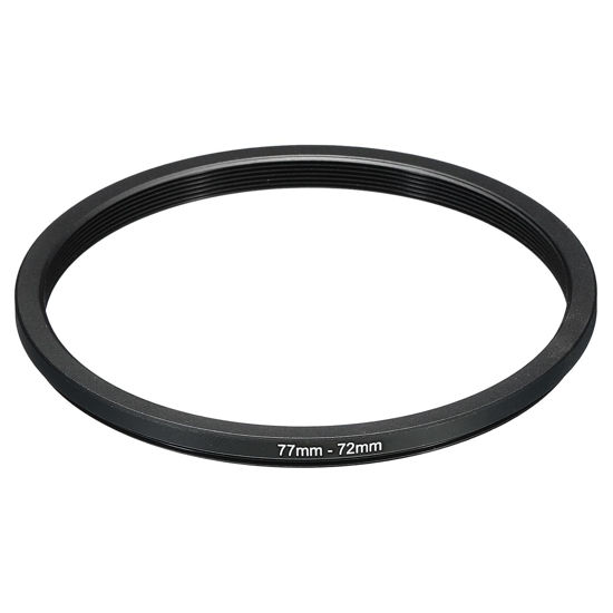 Picture of PATIKIL 77mm-72mm Metal Step Down Ring, Camera Lens Filter Adapter Ring Aluminum Filter Adapter Ring for Camera Lenses Hood, Black