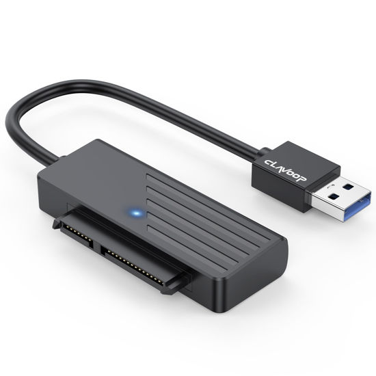 Picture of CLAVOOP SATA to USB 3.0 Adapter, USB to SATA Adapters 2.5" SSD to USB SATA III Hard Drive to USB Adapter Cable, USB A SATA External Converter Compatible for 2.5 Inch SSD Data Transfer