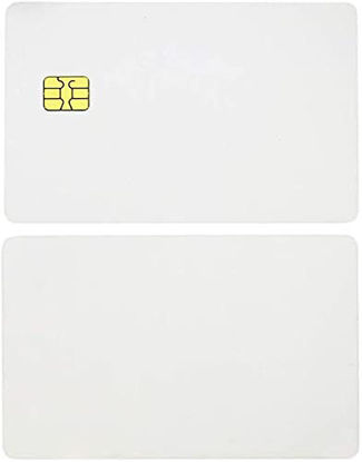 Picture of Gialer 10 Pack SLE 4442 Chip Cards, Blank Smart intelligent Card Contact IC Card, ISO 7816 Contact Smart Card, Contact Chip PVC Card for Hotel Key Card/Access Control System