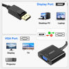 Picture of AISKUY Displayport to VGA Adapter, Display Port (DP) Male to VGA Female Converter for Computer Desktop Laptop Projector Monitor HDTV