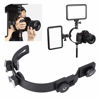 Picture of Camera L Bracket Mount Camera Bracket Mount C-Shape Dual Hot Shoes Flash Lamp Mount Holder Bracket for DV Camera Camcorder DSLR Camera