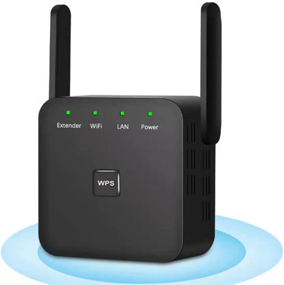 Picture of 2024 Newest WiFi Extender/Repeater，Covers Up to 9860 Sq.ft and 60 Devices, Internet Booster - with Ethernet Port, Quick Setup, Home Wireless Signal Booster