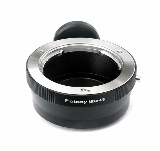 Picture of Fotasy Minolta MD Rokkor Lens to M43 MFT Adapter, Tripod Mount, Compatible with Panasonic G9 GH5 II GM5 GX7 GX8 GX9 GX850 G90 G91 G95 G100 Olympus E-M1 E-M5 E-M10 I II III E-PM2 E-PM1 Pen-F E-M1X