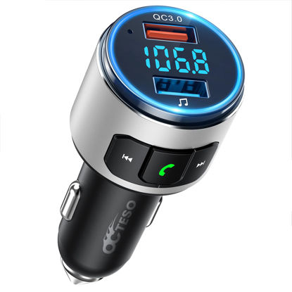 Picture of Upgraded V5.0 FM Transmitter for Car- Silver