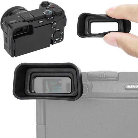 Picture of A6700 Eyecup Eyepiece, Soft Silicon Extended Camera Eye Cup Viewfinder Special Designed for Sony A6700 Alpha APS-C Mirrorless Camera Replaces Sony FDA-EP20 (Not Affect The Use of A6700 Camera Screen)