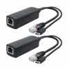 Picture of ANVISION 2-Pack 5V PoE Splitter, USB Type C, 48V to 5V 2.4A, IEEE 802.3af Compliant, 10/100Mbps