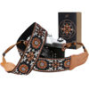 Picture of Padwa Lifestyle Camera Strap - 2" Wide Double Layer Cowhide Head Cotton Strap,Vintage Jacquard Embroidery Universal Neck & Shoulder Camera Straps for Photographers and All DSLR Cameras (Brown flower)