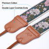 Picture of Padwa Lifestyle Vintage Camera Strap - 2" Wide Woven Embroidered Floral Pattern Shoulder Neck Camera Straps for Photographers，Great Gift for Men & Women Photographers