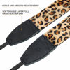 Picture of Padwa Lifestyle Leopard Print Velvet Camera Strap - 2" Double Layer Full Grain Cowhide Leather Head Camera Straps for Photographers,Unique Soft Velvet Fabric with Quick Release fits all Cameras