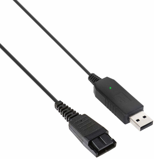 Picture of VoiceJoy Quick Disconnect to USB Plug QD Cable Adaptor for Jabra GN Headsets