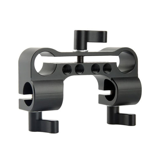 Picture of NICEYRIG 90 Degree Right Angle Rail Block to 15mm Dual Rod Clamp for 15mm Video Camcorder Camera Shoulder Support System - 167