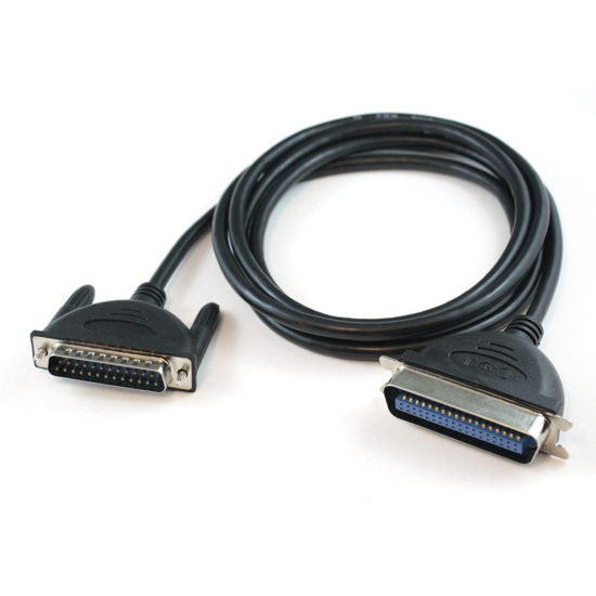 Picture of IEEE 1284 DB25 Male to Centronics CN36 Male Parallel Printer/Scanner Bi-Directional Data Cable Cord - 6/15 / 25 Ft (25Ft)