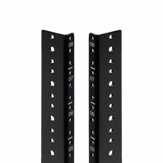 Picture of NavePoint 8U Vertical Rack Rail Pair DIY Kit with Hardware, Black