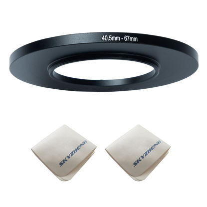 Picture of 40.5mm Lens to 67mm Camera Lens Adapter 40.5mm to 67mm Step Up Ring Adapter Ring for All Brands of UV ND CPL, with Premium Lens Wiping Cloth 2 Pack (40.5mm-67mm)