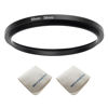 Picture of 55mm Lens to 58mm Camera Lens Adapter 55mm to 58mm Step Up Ring Adapter Ring for All Brands of UV ND CPL, with Premium Lens Wiping Cloth 2 Pack (55mm-58mm)