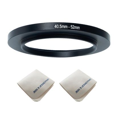 Picture of 40.5mm Lens to 52mm Camera Lens Adapter 40.5mm to 52mm Step Up Ring Adapter Ring for All Brands of UV ND CPL, with Premium Lens Wiping Cloth 2 Pack (40.5mm-52mm)