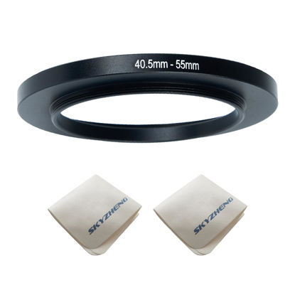 Picture of 40.5mm Lens to 55mm Camera Lens Adapter 40.5mm to 55mm Step Up Ring Adapter Ring for All Brands of UV ND CPL, with Premium Lens Wiping Cloth 2 Pack (40.5mm-55mm)