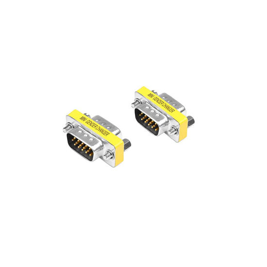 Picture of LNHCAW vga to vga 15 vga Connector、Null Modem Adapter Male to Male、Male to Female、vga Female to Female Adapter Extender Dual vga Adapter for 2 Monitors(2, Male to Male)