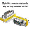 Picture of LNHCAW vga to vga 15 vga Connector、Null Modem Adapter Male to Male、Male to Female、vga Female to Female Adapter Extender Dual vga Adapter for 2 Monitors(2, Male to Male)