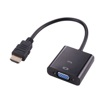 Picture of DTOL HDMI to VGA, Gold-Plated HDMI to VGA Adapter (Male to Female) for Computer, Desktop, Laptop, PC, Monitor, Projector, HDTV, Chromebook, Raspberry Pi, Roku, Xbox and More - Black