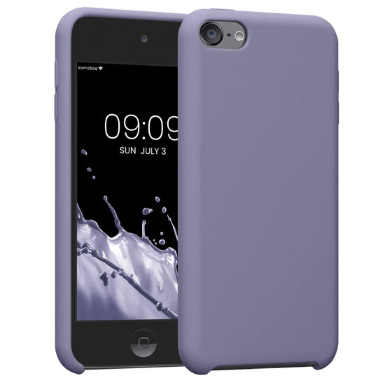 Picture of kwmobile TPU Silicone Case Compatible with Apple iPod Touch 6G / 7G (6th and 7th Generation) - Case Soft Flexible Protective Cover - Soft Blue Lavender