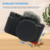 Picture of Easy Hood Camera Case for Sony ZV-1 ZV1 ZV 1 Vlog Camera, Camera Cover Body Skin with Removable Lens Cover Buttons Prompts Anti-Scratch Slim Fit Soft Silicone Protective DSLR Camera Case Black