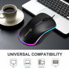 Picture of COOLERPLUS FC112 USB Optical Wired Computer Mouse with Easy Click for Office and Home, 1000DPI, Premium and Portable,Compatible with Windows PC, Laptop, Desktop, Notebook (Black)