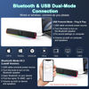 Picture of BUSP-HYY Computer Speakers - Wired USB Powered Bluetooth Computer Sound Bar with RGB & Volume Knob, HiFi Stereo Portable Gaming Sound Bar Speaker for Desktop Monitor, PC, Laptop, Tablets, Mac Air/Pro