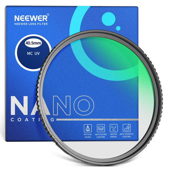 Picture of NEEWER 40.5mm MC UV Protection Filter 24 Layer Multi Resistant Nano Coatings/HD Optical Glass/Water Repellent/Scratch Resistant/Aluminum Alloy Ultra Slim Frame/Ultraviolet Filter