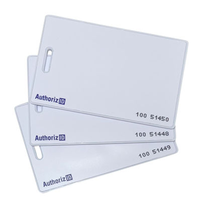 Picture of AuthorizID 5 - 26 Bit H10301 125 KHz Clamshell Proximity Card Wiegand T5577 chip. Compatible with 1386 1326 7610 1586 1391 and 1346. Works with Nearly All Access Control Systems. Free tech Support.