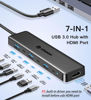 Picture of USB 3.0 to HDMI Adapter (7-in-1), USB 3.0 Hub with HDMI 1080P, USB 3.0, USB 2.0, USB C Data & Power Ports, USB to HDMI Hub for Monitor, PC, Laptop, Desktop Support Windows 7/8/10/11 & Mac OS