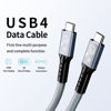 Picture of LanSenSu 240W USB4 Cable, 1FT, 40GBps Data Transmission, 240W (48V5A) PD Super Fast Charge, 8K@60Hz HD Extension for Thunderbolt 4, Mobile Phone, Notebook, MAC, SSD, PD3.1 and QC4.0