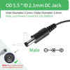 Picture of 2-Pack AC to DC 12V 2A Power Supply Adapter 5.5mm x 2.1mm for CCTV Camera DVR NVR UL Listed FCC