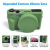 Picture of Easy Hood Camera Case for Canon Powershot G7 X Mark III Digital Camera,Silicone Soft Camera Case with Button Marker Removable Lens Cover Protective Body Skin for Canon G7X III DSLR Camera Green