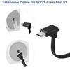 Picture of 60 ft Extension Cable for WYZE Cam Pan V3 Outdoor Camera, L-Shaped Flat Power Cord, Black