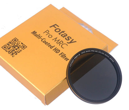 Picture of Fotasy 52mm Ultra Slim Circular PL Lens Filter, Nano Coatings MRC Multi Resistant Coating Oil Water Scratch, 16 Layers Multi-Coated 52mm CPL Filter