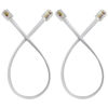 Picture of XANHAM Phone Cable 1 Foot Short Telephone Line Cord with RJ11 6P4C Connectors for Landline Phone, Fax Machine and Modem, for Both in-Wall and Out-Wall Using, White, 2 Pack, AV04222