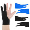 Picture of Artist Drawing Tablet Gloves Two Finger Graphics Painting Glove Free Size Creative Both Right and Left Hand