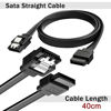 Picture of SaiTech IT 5 Pack Straight with Both Side Locking Latch SATA III Cable 6.0 Gbps Data Cable with Locking Latch for HDD & SSD Black 40cm