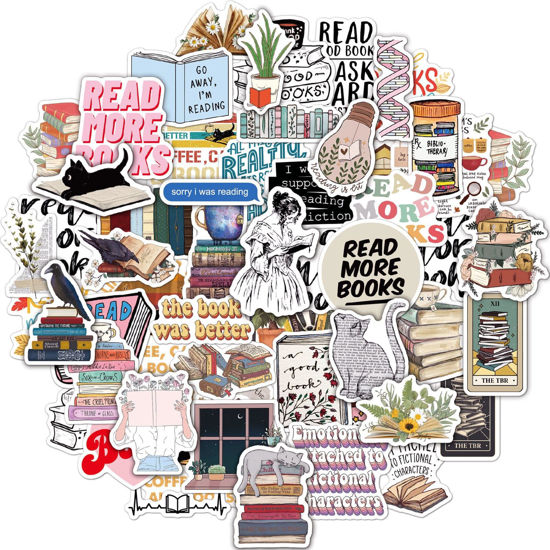 Picture of Joyppy Bookish Stickers for Kindle, 50 PCS, Waterproof, Matte Finish, Reading-a, Accessories Gifts for Kids Teens Adults