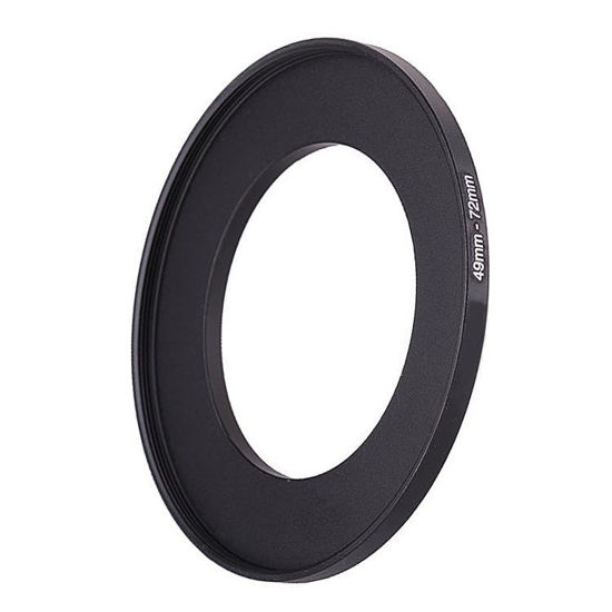 Picture of 49mm Lens to 72mm Camera Lens Adapter,49mm to 72mm Filter Step up Ring Adapter Ring,Compatible with All 72mm UV,CPL,ND,Lens Hood,Threaded Lens ect.