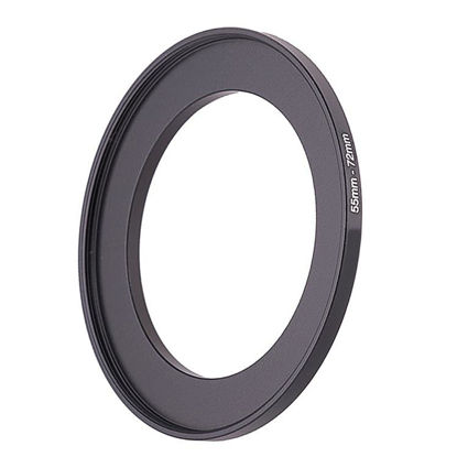 Picture of 55mm Lens to 72mm Camera Lens Adapter,55mm to 72mm Filter Step up Ring Adapter Ring,Compatible with All 72mm UV,CPL,ND,Lens Hood,Threaded Lens ect.