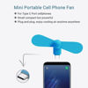 Picture of Portable Mini Cell Phone Fan for iPhone 15/15 Pro iPad and Android Cellphones with USB-C Port, 4 PCS Small Personal Travel Fan Pocket Fans Summer Gadgets (Colorful)