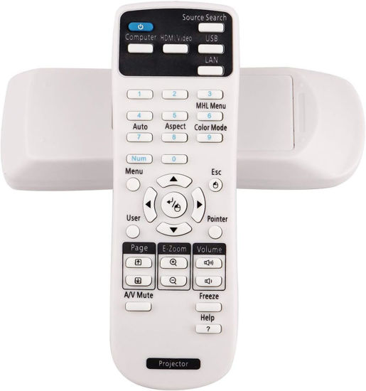 Picture of Replacement Projector Remote Control for Epson 1648806 EX3200 EX3240 EX5240 EX5250 EX7240 EX9200 VS240 VS340 VS345 PowerLite 1224 1264 1284 Home Cinema 1040 640 740HD S31 U32 Controller