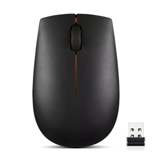 Picture of Lenovo 300 Wireless Mouse - Computer Mouse for PC, Laptop with Windows - Ambidextrous Design - 2.4 GHz Nano USB Receiver - 12 Month Battery Life