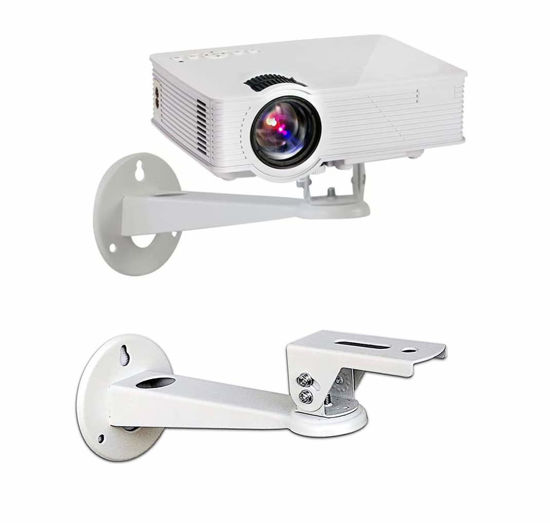 Picture of Drsn Mini Projector Wall Mount/Projector Hanger/CCTV Security Camera Housing Mounting Bracket(White) - for CCTV/Camera/Projector/Webcam - with Load 11 lbs Length 7.8 inch - Rotation 360° (White)