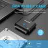 Picture of WAVLINK USB C to SATA Adapter Cable, External SATA III Hard Drive Connector for 2.5'' SSD/HDD & 3.5" HDD Data Transfer, Support UASP, Trim and S.M.A.R.T. with 3 mins Auto-Sleep, Max 18TB