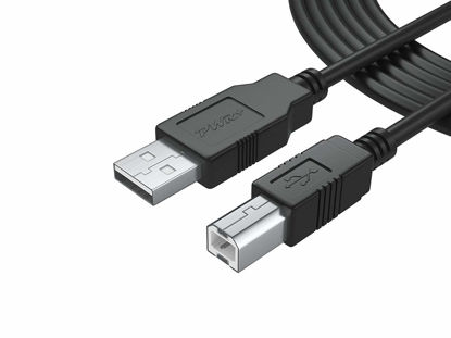 Picture of 12Ft Extra Long USB-Printer-Cable 2.0 for HP OfficeJet Laserjet Envy, Canon Pixma, Epson Workforce, Stylus, Expression Home, Brother, Silhouette Cameo, Dell Scanner Fax Cord