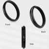 Picture of Haoge Lens Filter Adapter Ring for Fujifilm X100VI Fuji FinePix X100V Camera fit 49mm UV CPL ND Filter Lens Cap Replace Fujifilm AR-X100 Black